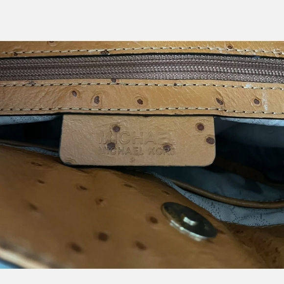 🥳HP🥳Michael Kors Brown Gold Hamilton Leather Tote Bag - Picture 8 of 14